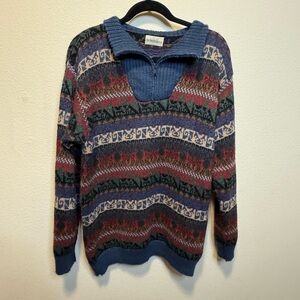 Estirpe Inca Alpaca Wool Quarter Zip Sweater | Men’s M | Made in Peru